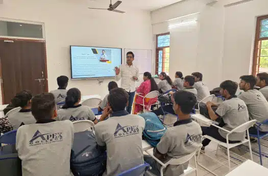 Dedicated students collaborating during a session